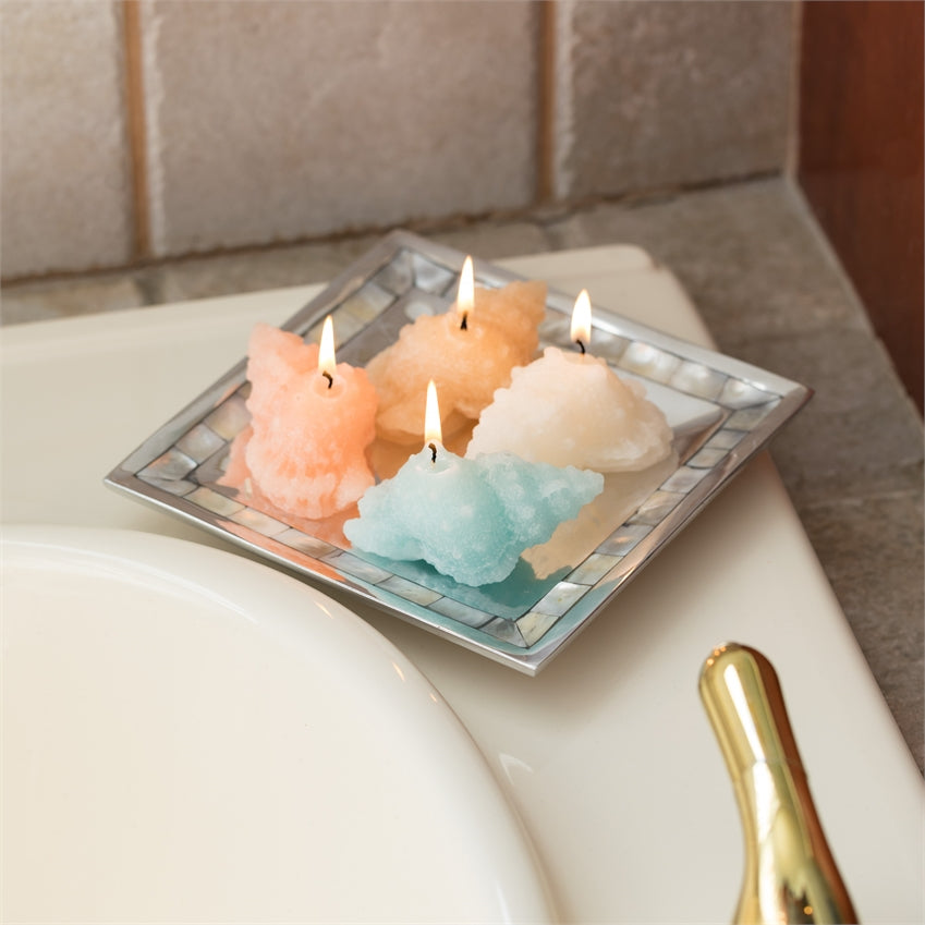 Mini Conch Shell Votive Candles, Set of 4